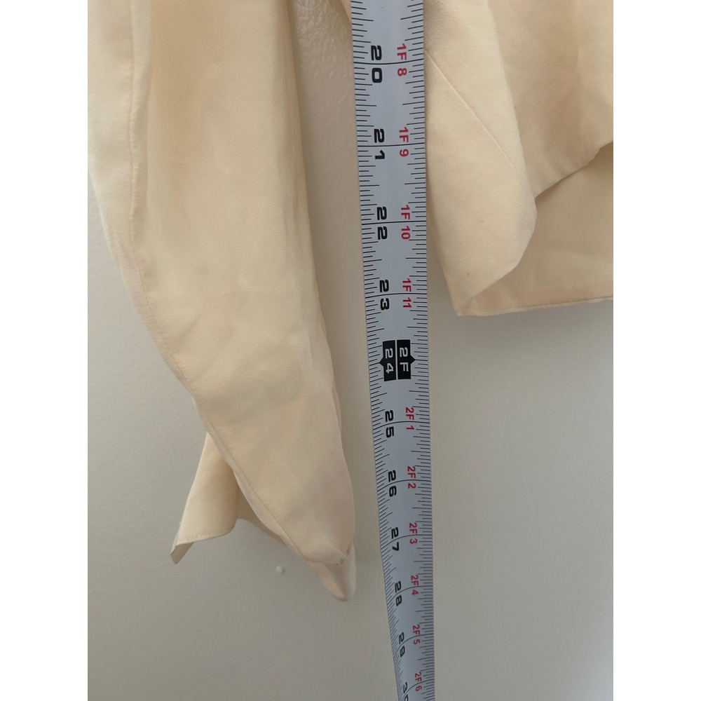 Vtg Argenti Blouses Cream 100% Silk Button Down Cinched Waist Shirt Size 8 - Picture 4 of 7